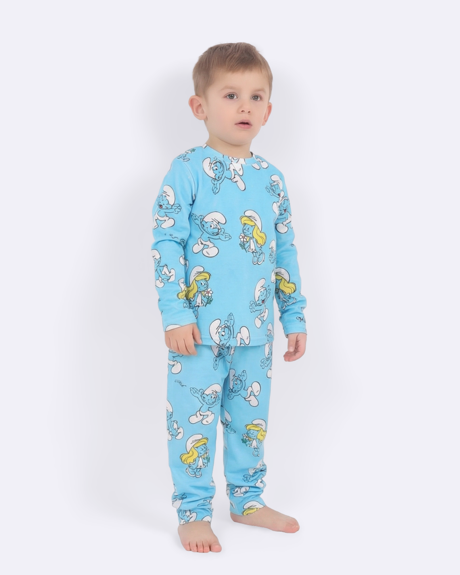 Smurfs Blue Velourpyjamas för barn