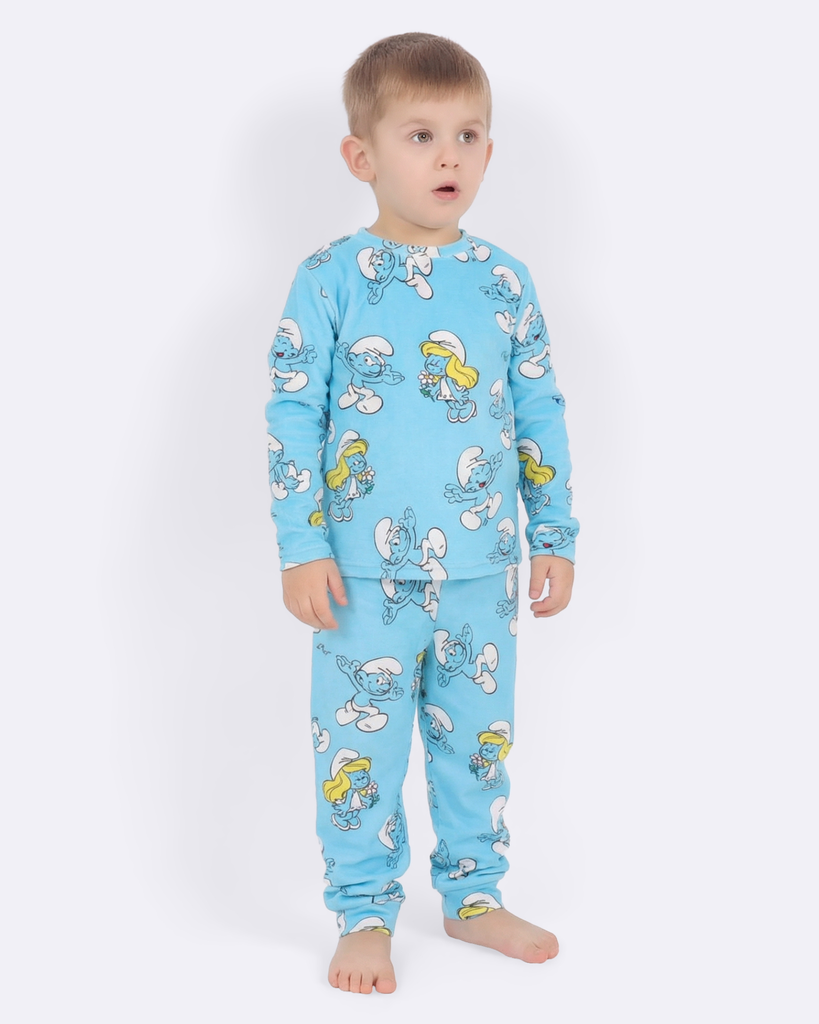 Smurfs Blue Velourpyjamas för barn