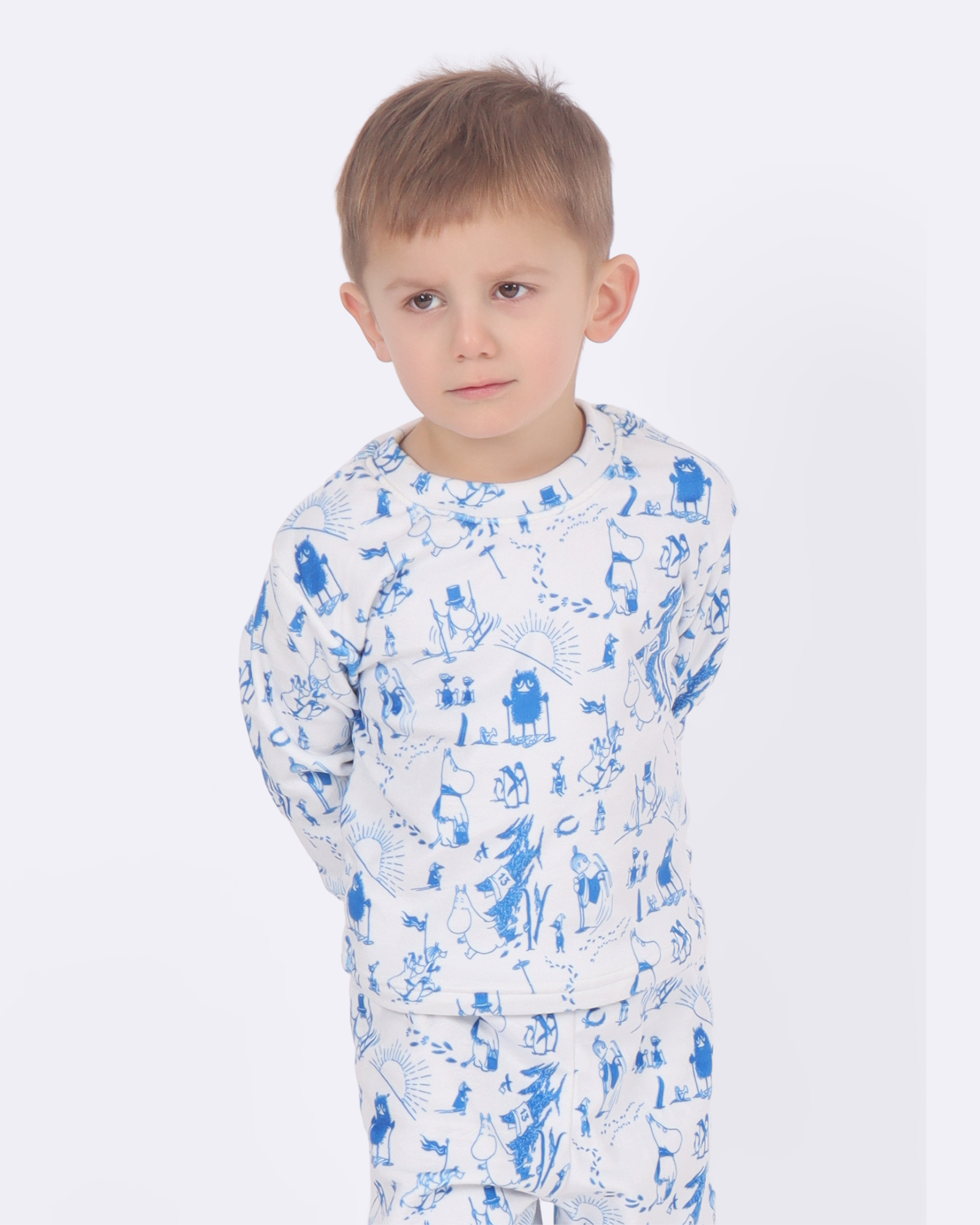 Mumin Snow Velourpyjamas för barn