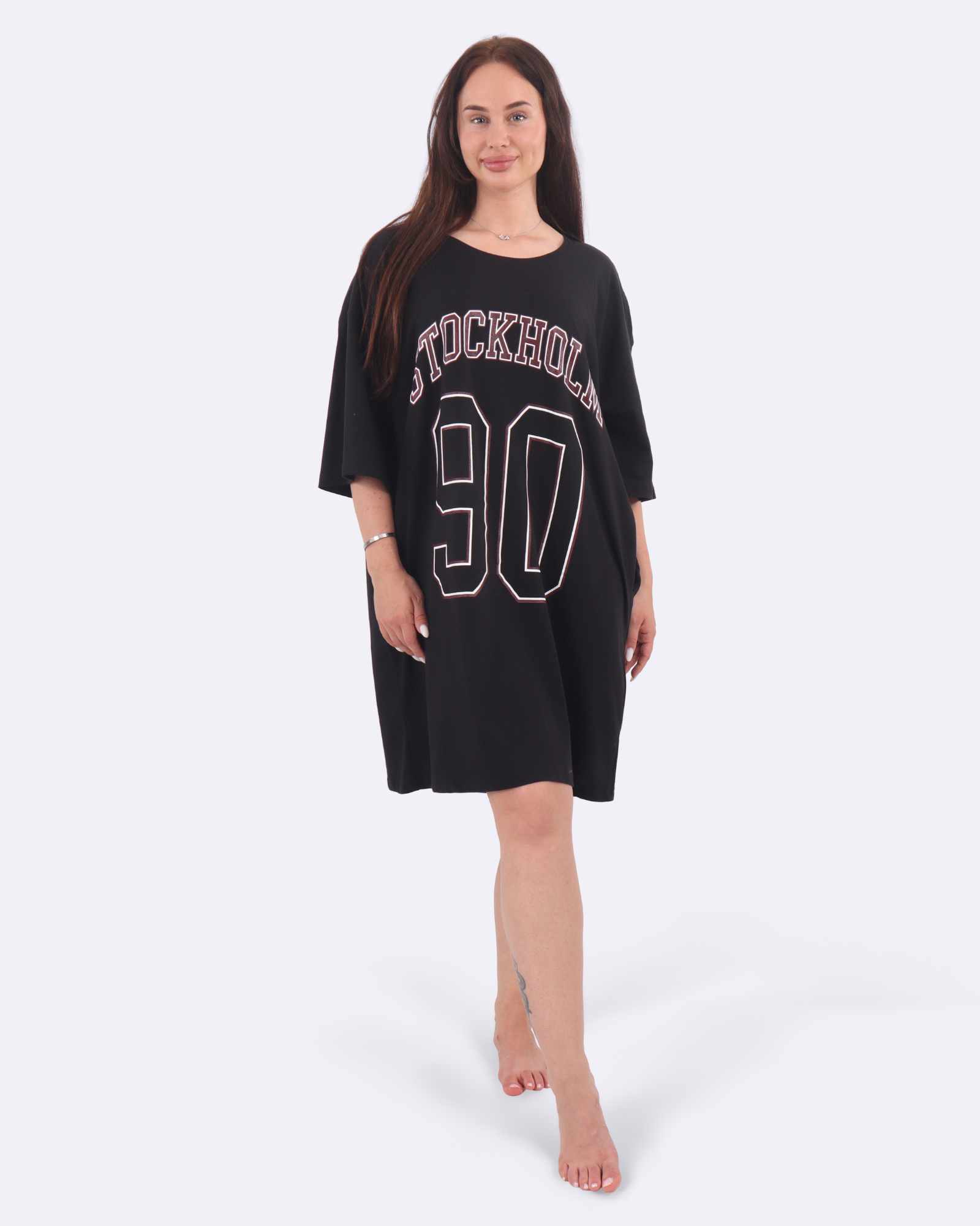 Stockholm Varsity Black Cozee Tee