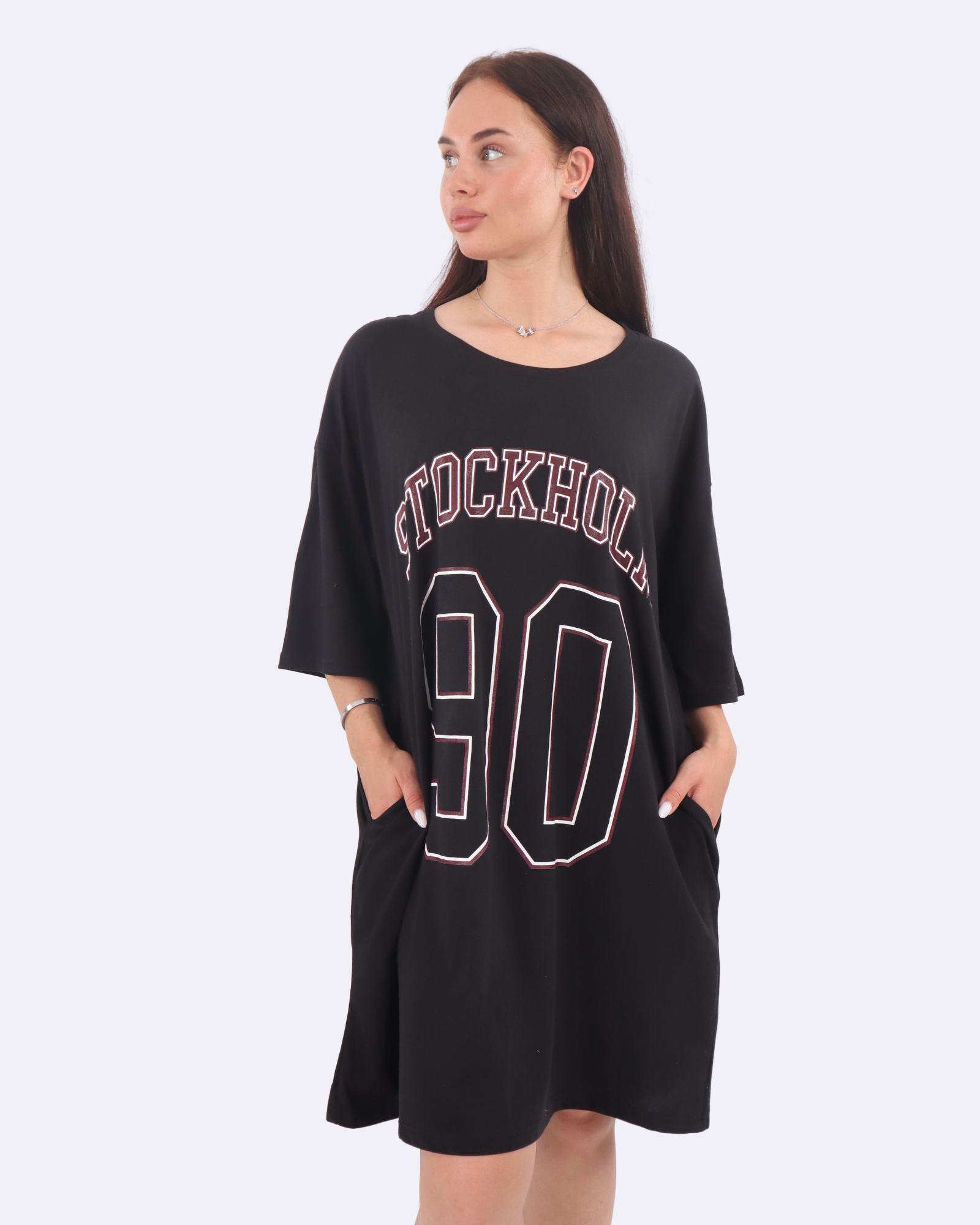 Stockholm Varsity Black Cozee Tee