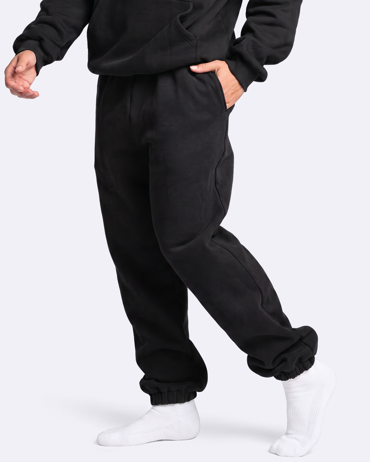 Cozee Cloud Cuffed Sweatpants – Black