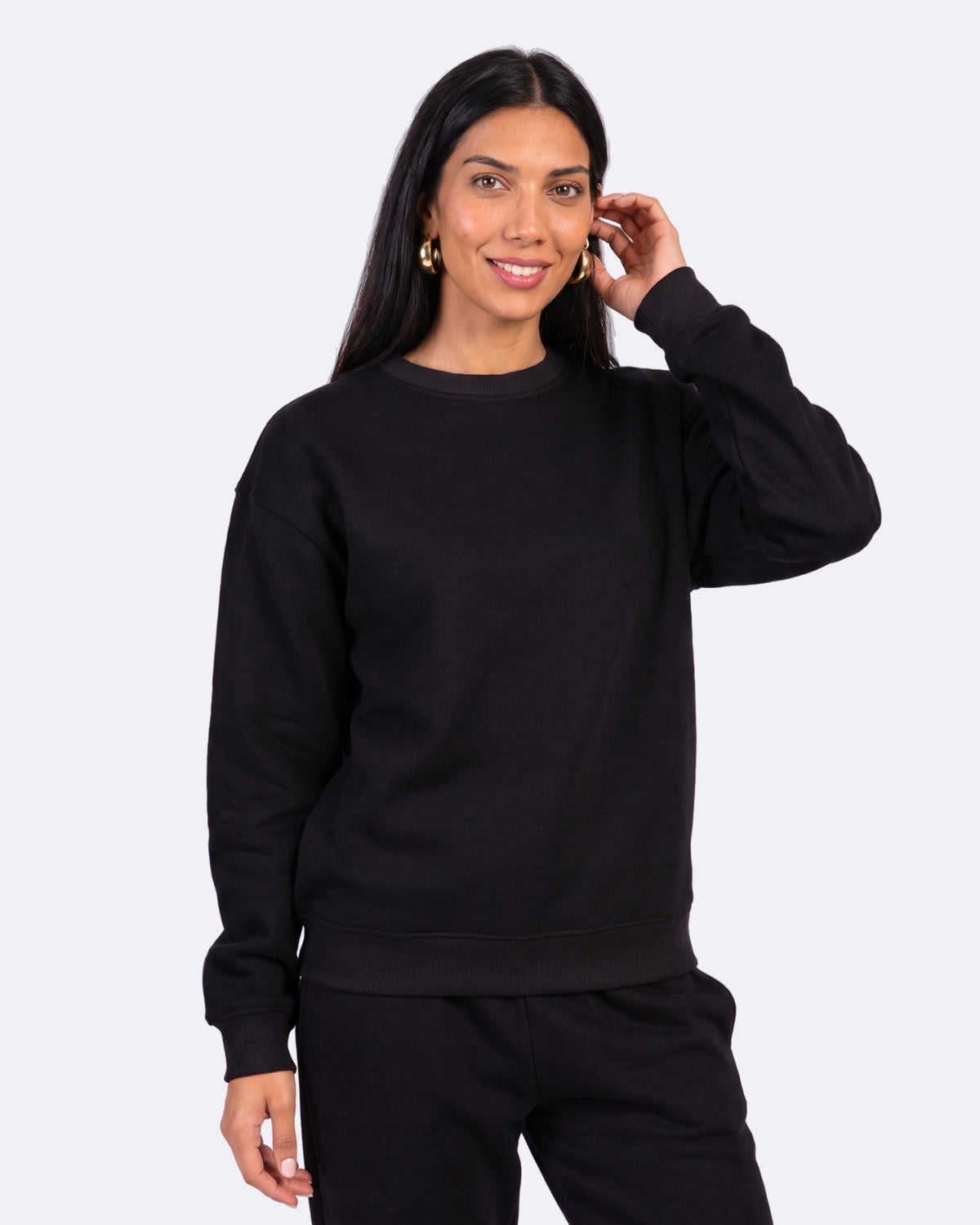 Cozee Cloud Sweatshirt – Black, side
