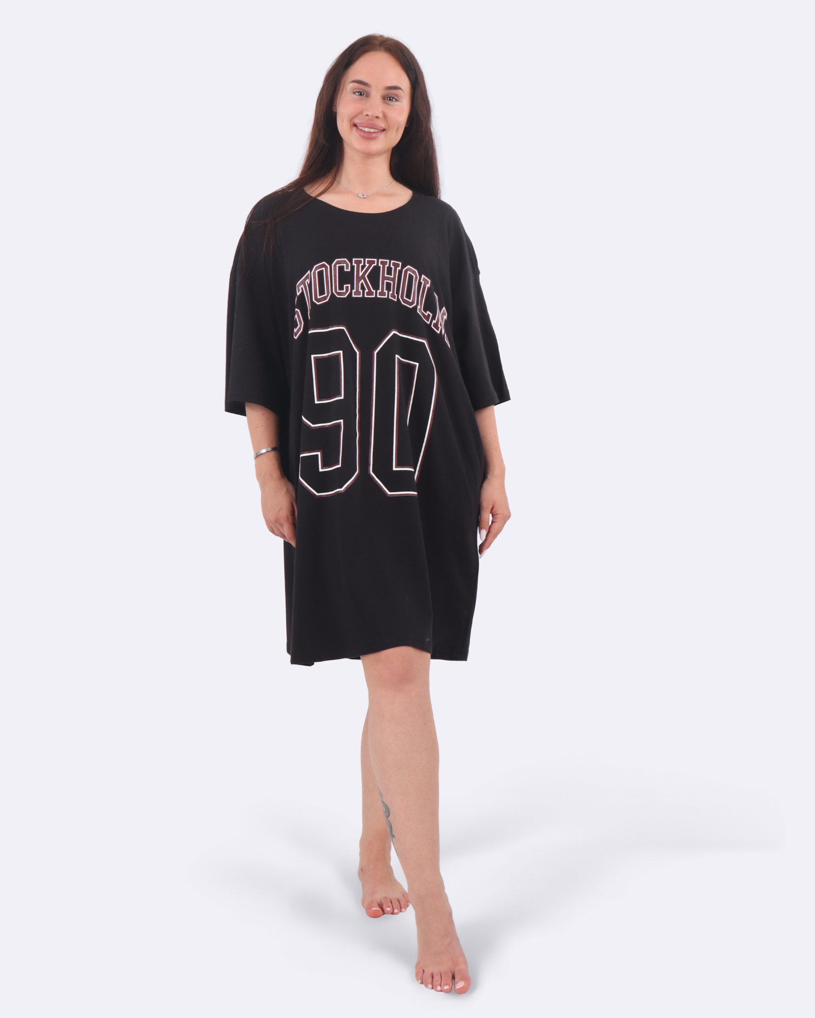 Stockholm Varsity Black Cozee Tee