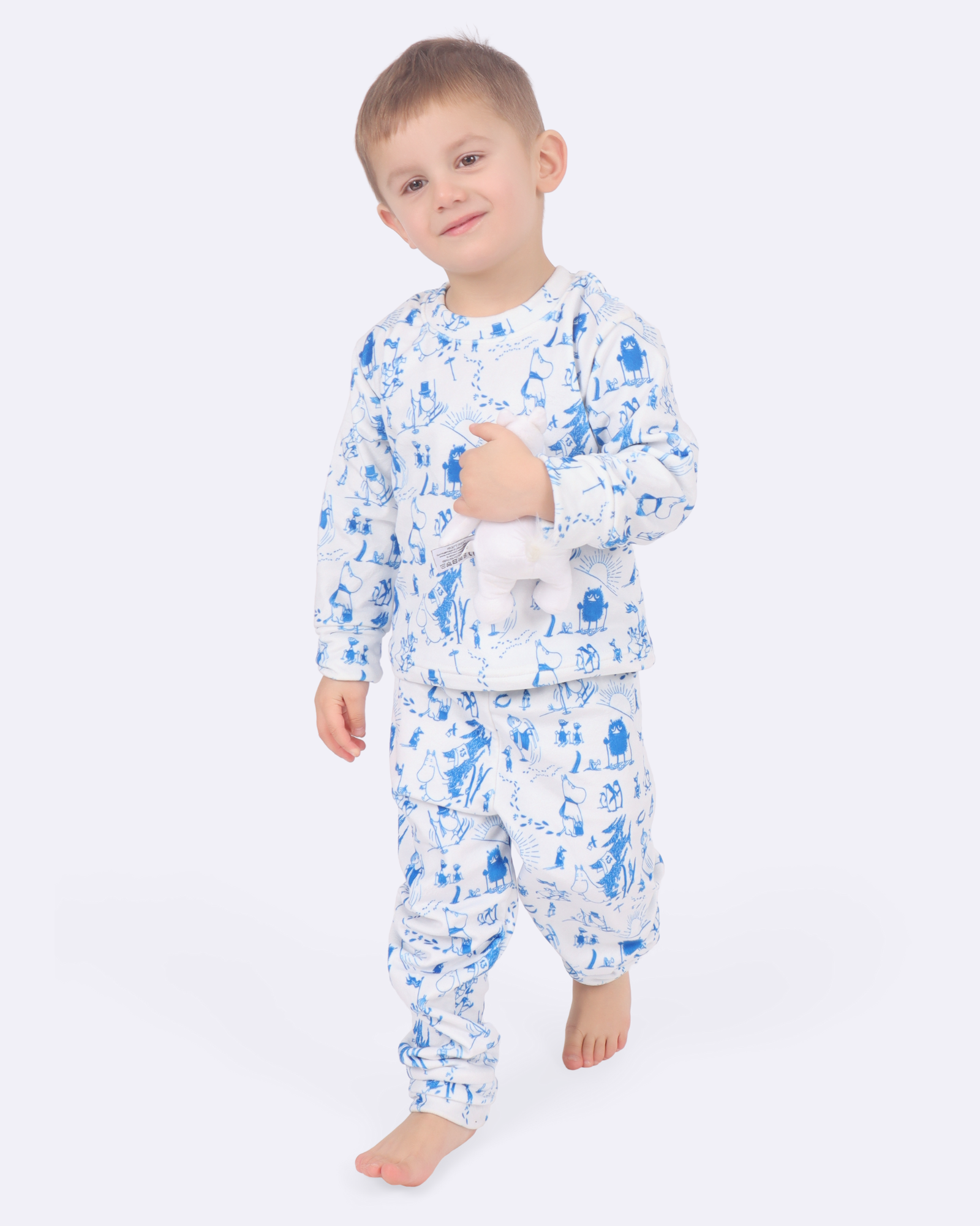 Mumin Snow Velourpyjamas för barn