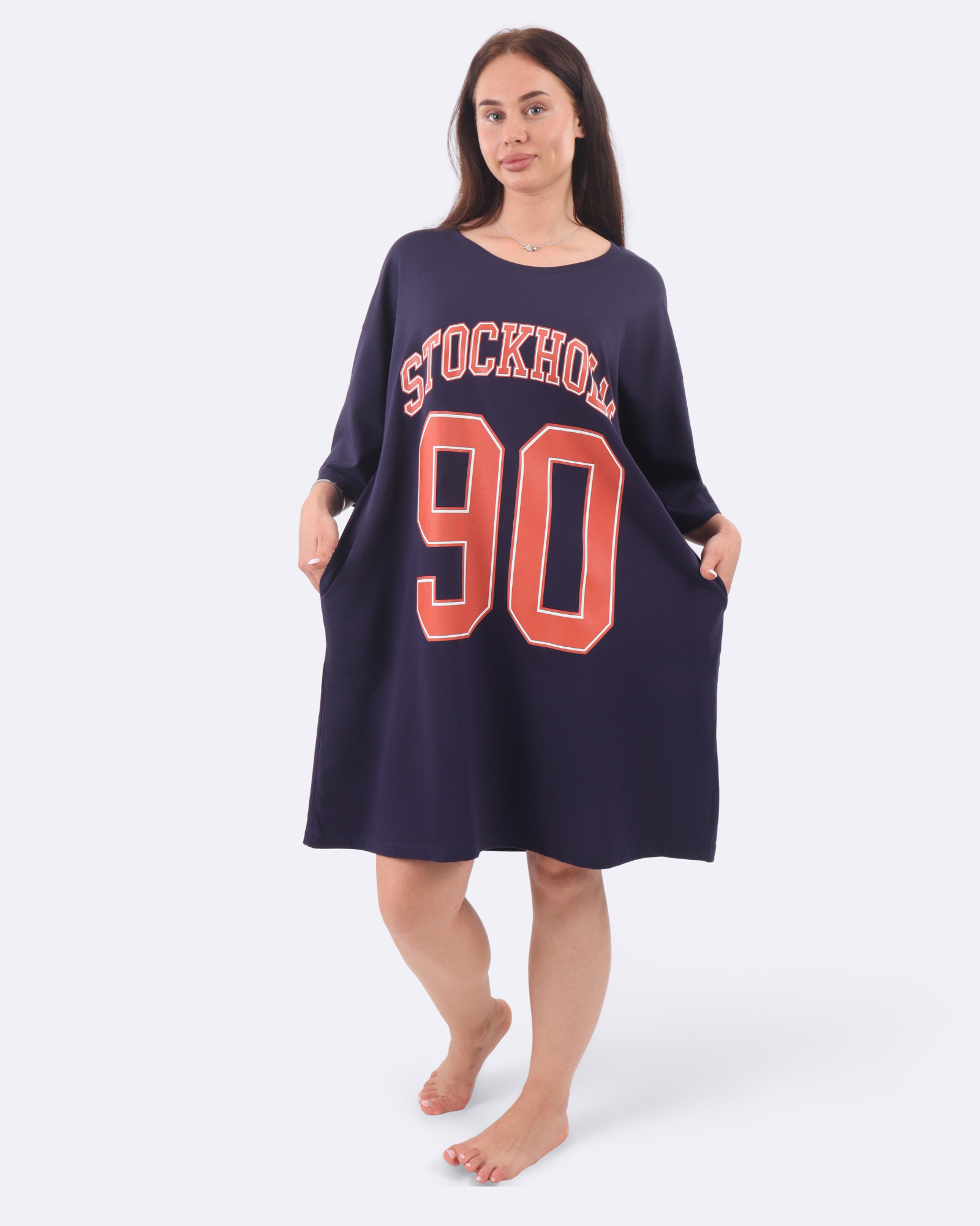 Stockholm Varsity Blue Cozee Tee