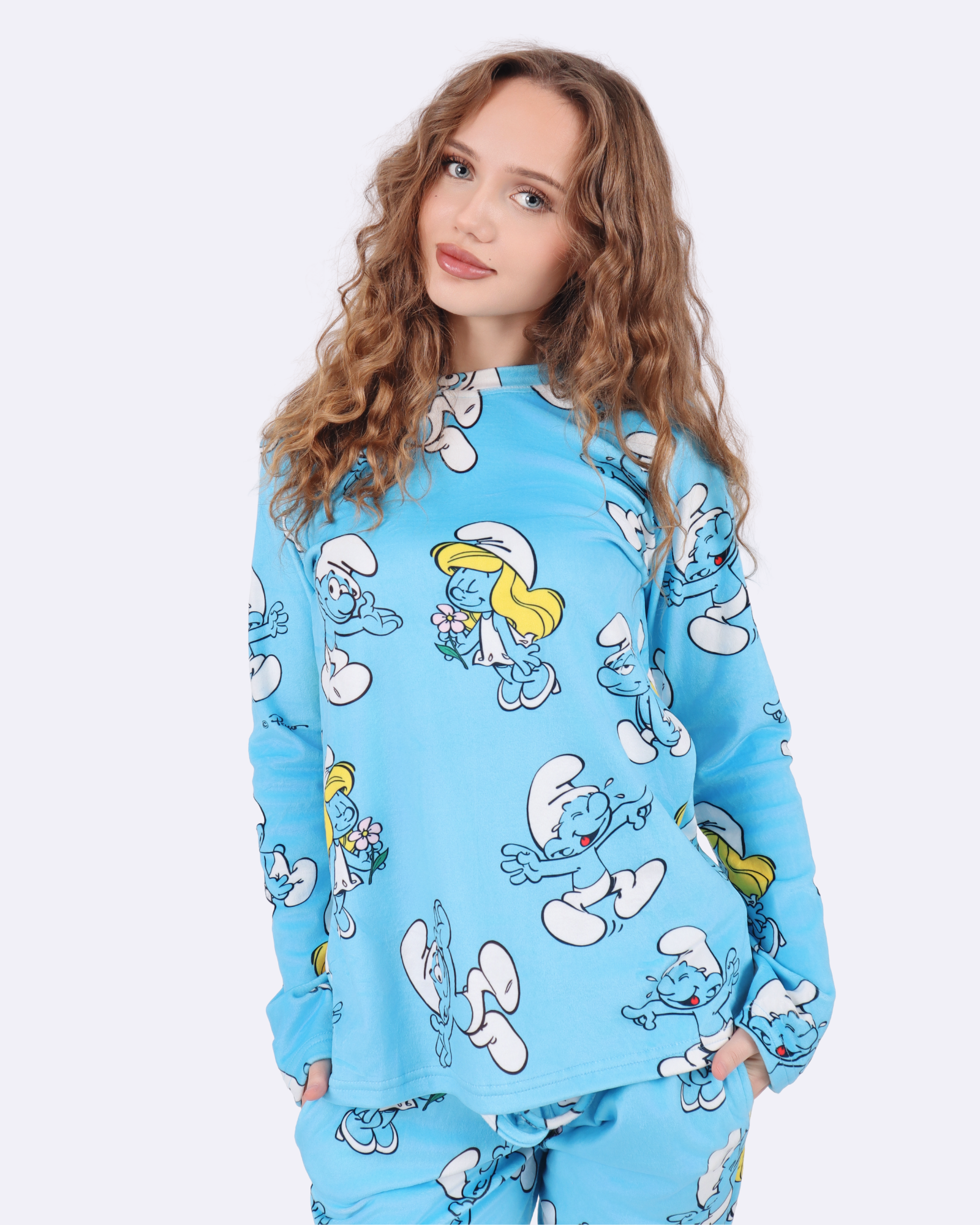 Smurfs Blue Velourpyjamas