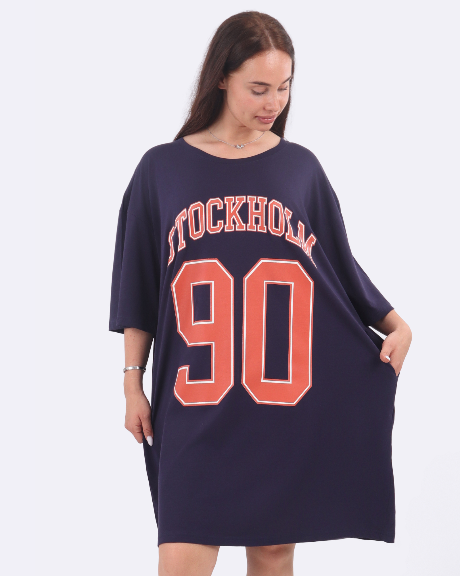 Stockholm Varsity Blue Cozee Tee