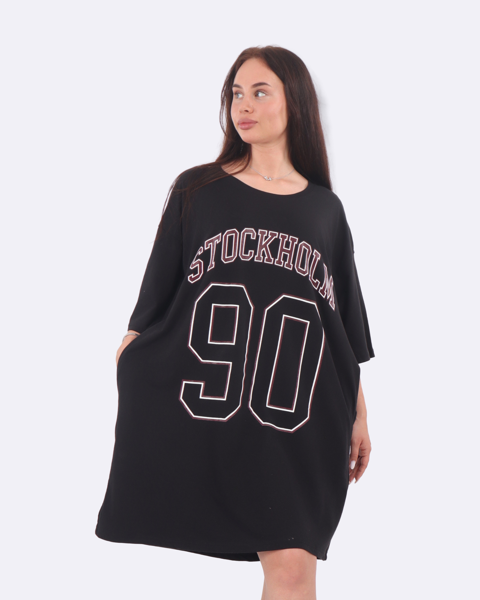 Stockholm Varsity Black Cozee Tee