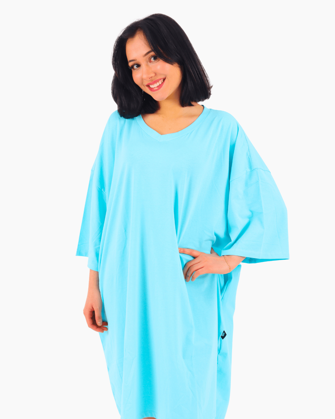 Aqua Blue Cozee Tee - Cozee