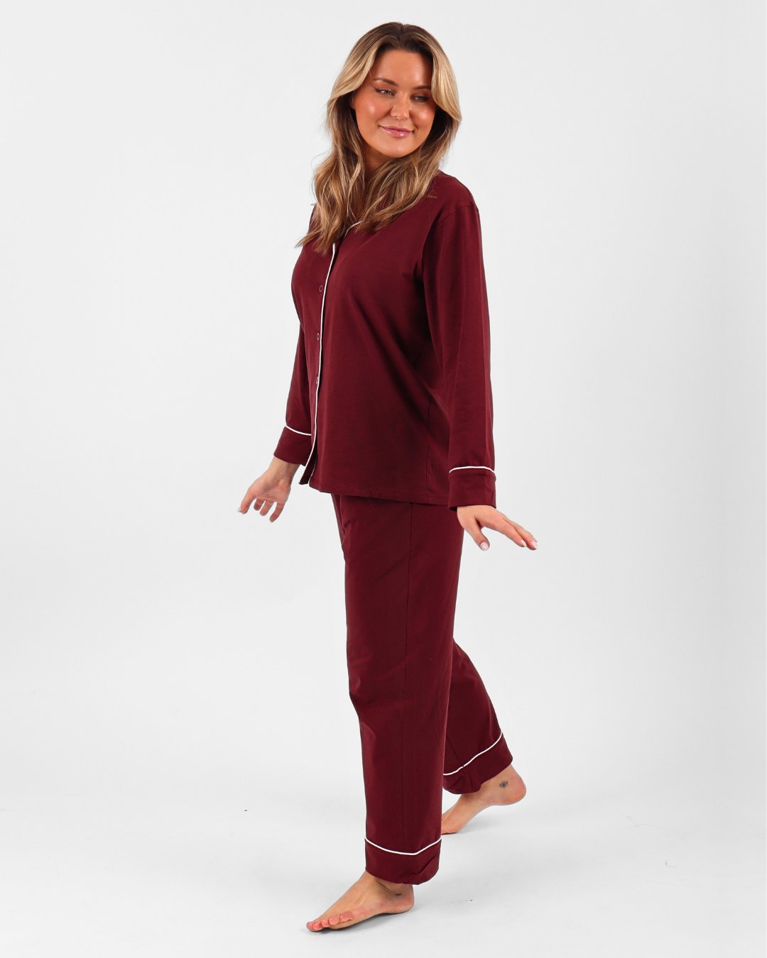 Burgundy Pyjamas - Cozee