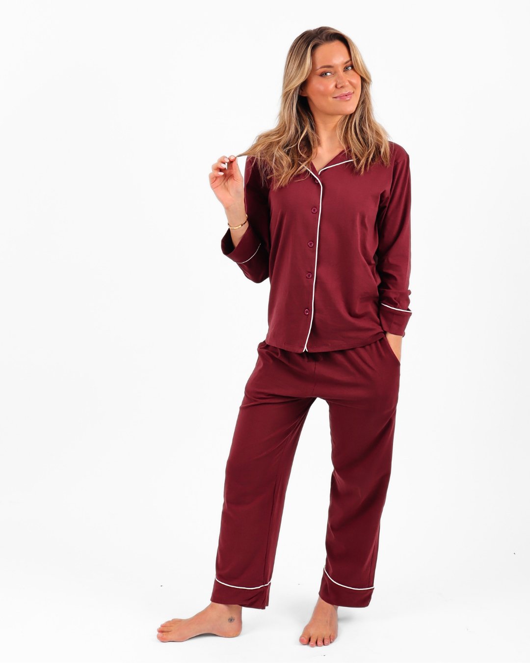 Burgundy Pyjamas - Cozee