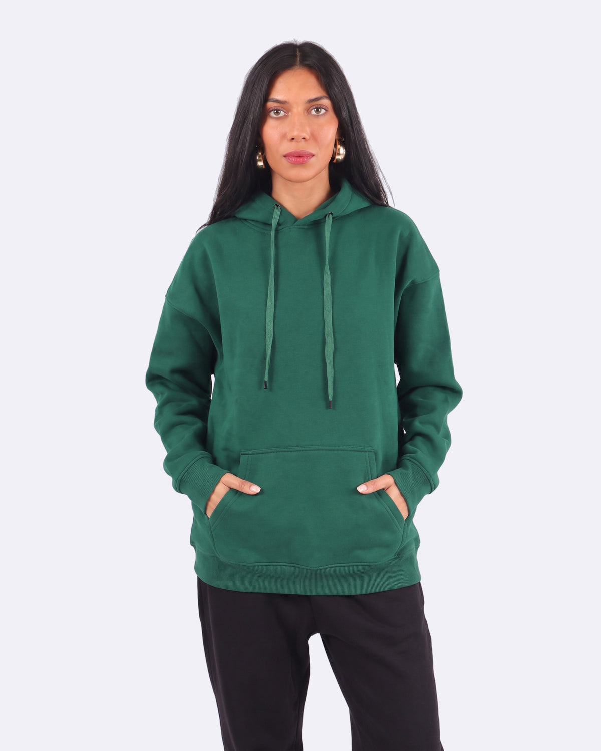 Cozee Cloud Hoodie – Emerald, front