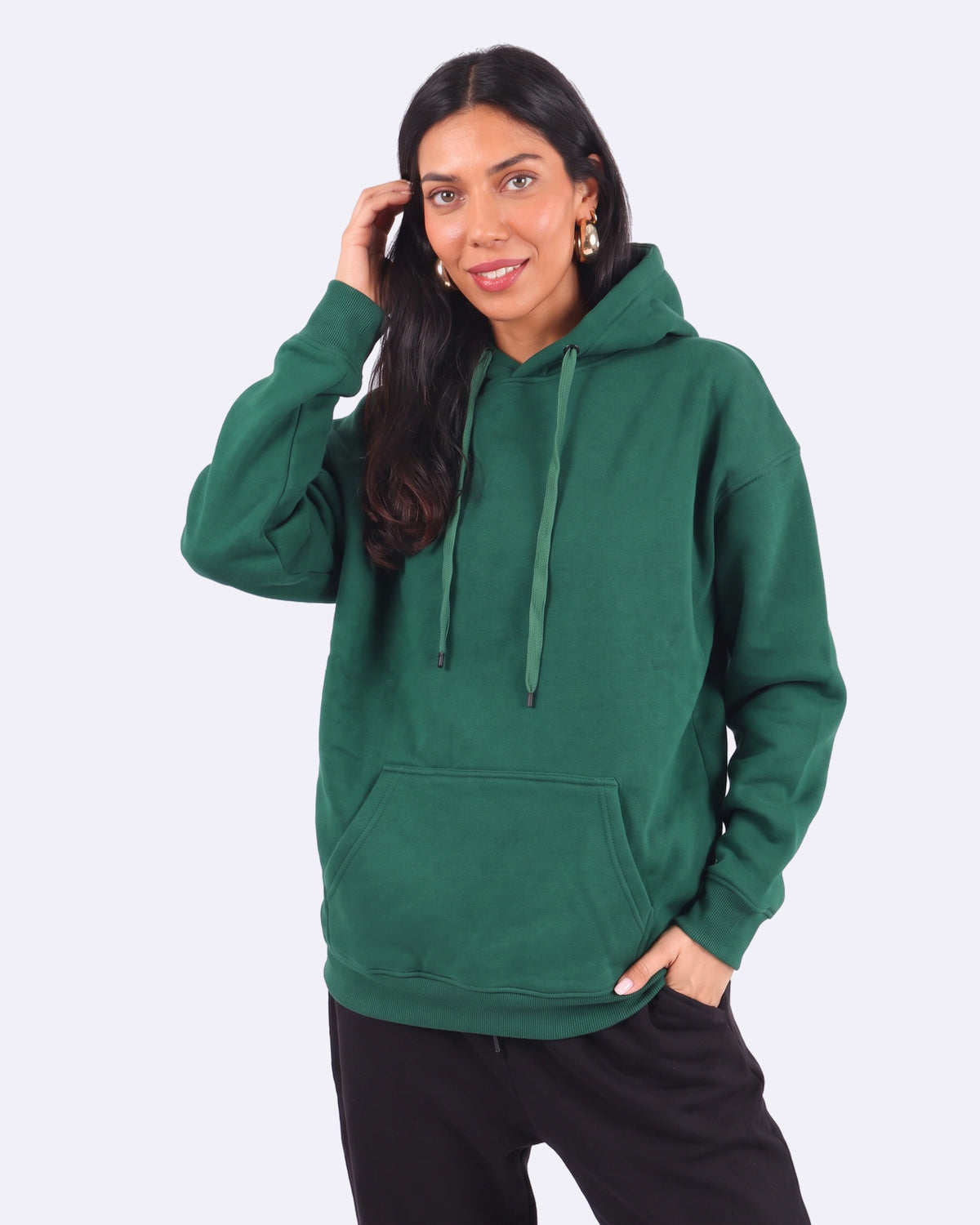 Cozee Cloud Hoodie – Emerald, side