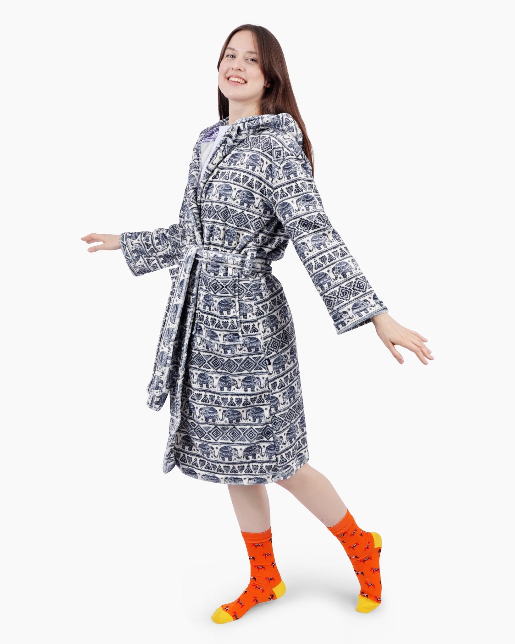 Elephant Mandala Dressing Gown - Cozee