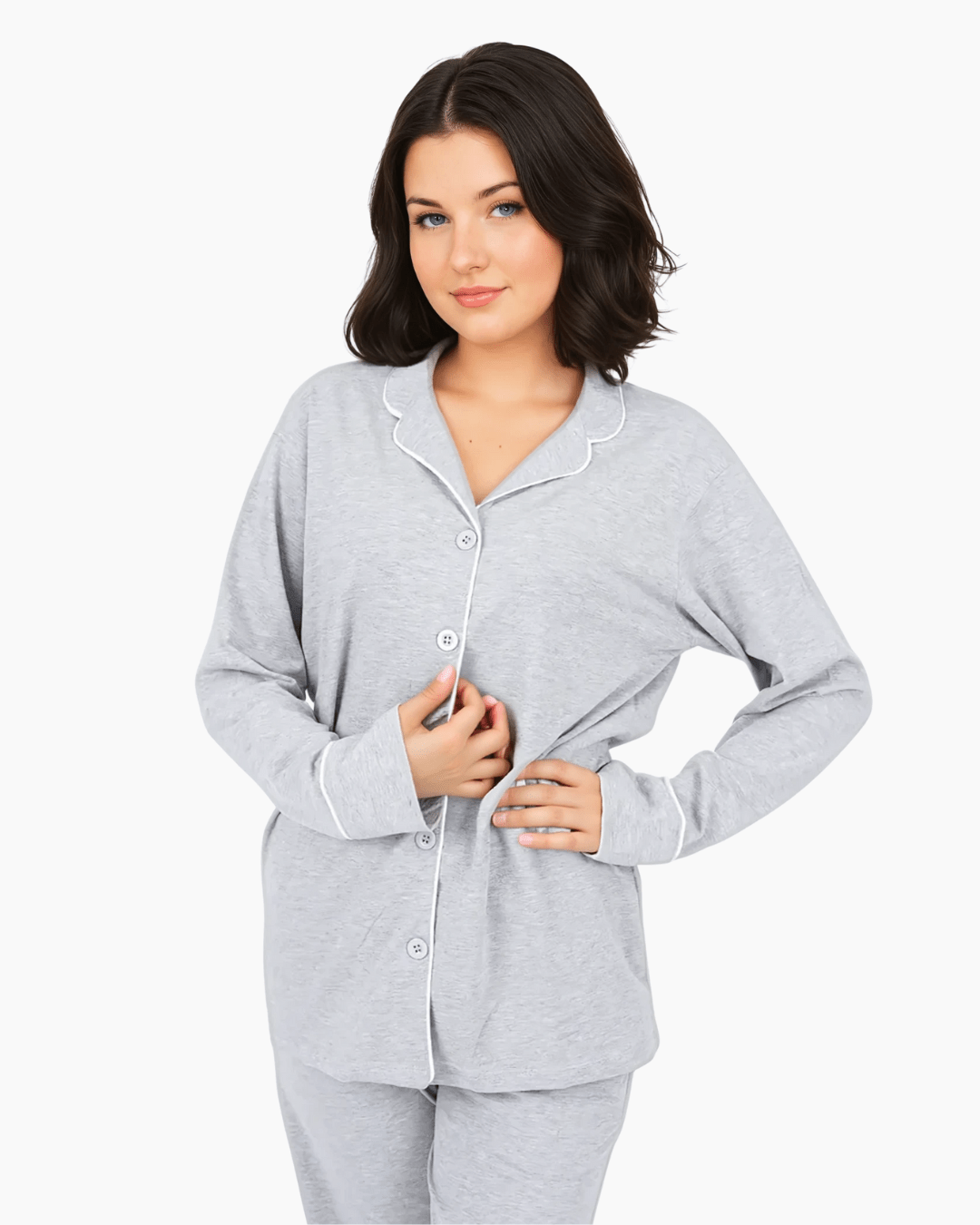 Heather Grey Pyjamas - Cozee