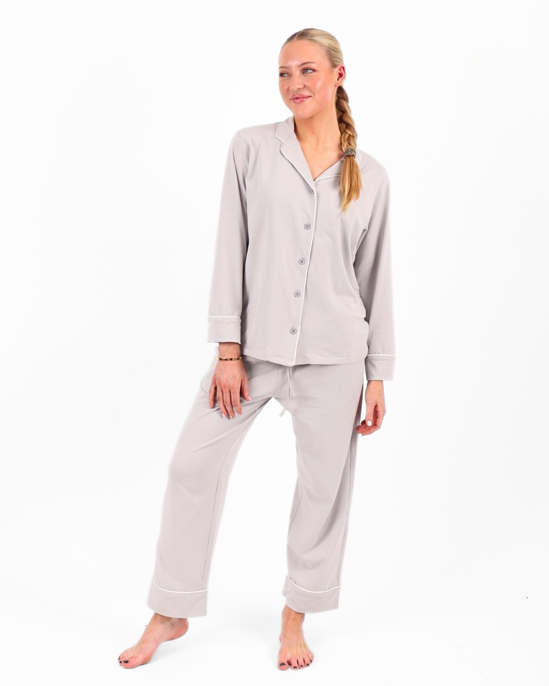 Pearl Gray Pyjamas - Cozee